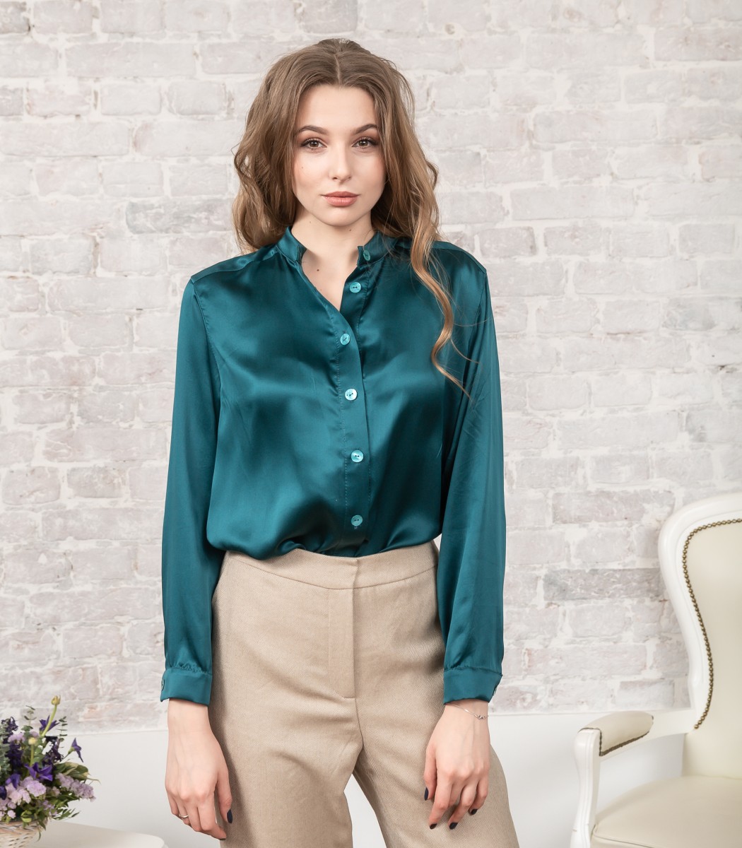 Купить блузку из шелка. Шелковая блузка Gizia. Zolla блузка зеленая. OSTIN. Блузка 100% шелк. Шелковая блуза.